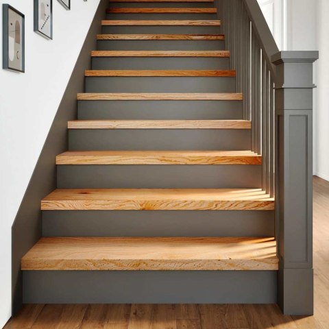 Stopnie schodowe, 12 szt. brązowe 90x30x2cm lite drewno dębowe Lumarko!