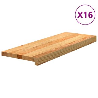 Stopnie schodowe, 16 szt. brązowe 70x25x2cm lite drewno dębowe Lumarko!