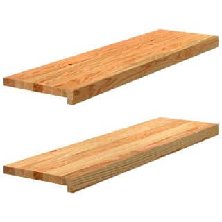 Stopnie schodowe, 2 szt. brązowe 90x25x2cm lite drewno dębowe Lumarko!