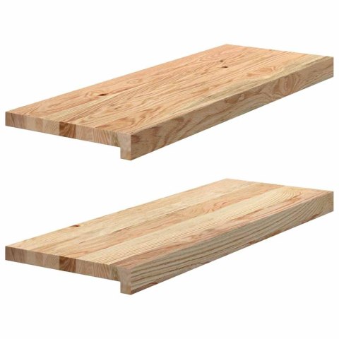 Stopnie schodowe, 2 szt. surowe, 70x25x2cm lite drewno dębowe Lumarko!