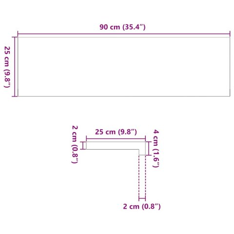 Stopnie schodowe, 2 szt. surowe, 90x25x2cm lite drewno dębowe Lumarko!