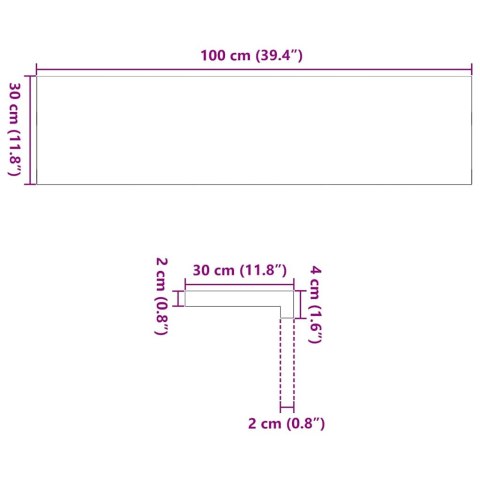 Stopnie schodowe, 20 szt. brązowe 100x30x2cm lite drewno dębowe Lumarko!