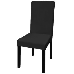  Czarne, rozciągliwe pokrowce na krzesła, 6 sztuk Lumarko!