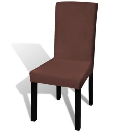 Lumarko Elastyczne pokrowce na krzesła, 6 szt., brązowe