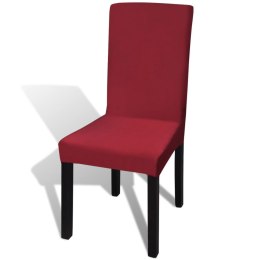 Lumarko Elastyczne pokrowce na krzesła, bordowe, 6 sztuk