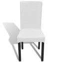  Elastyczne pokrowce na krzesło w prostym stylu, białe, 4 szt. Lumarko!