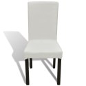  Elastyczne pokrowce na krzesło w prostym stylu kremowe, 4 szt. Lumarko!