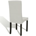  Elastyczne pokrowce na krzesło w prostym stylu kremowe, 4 szt. Lumarko!