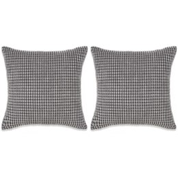 Lumarko 2-częściowy zestaw poduszek, welur, 45x45 cm, szary