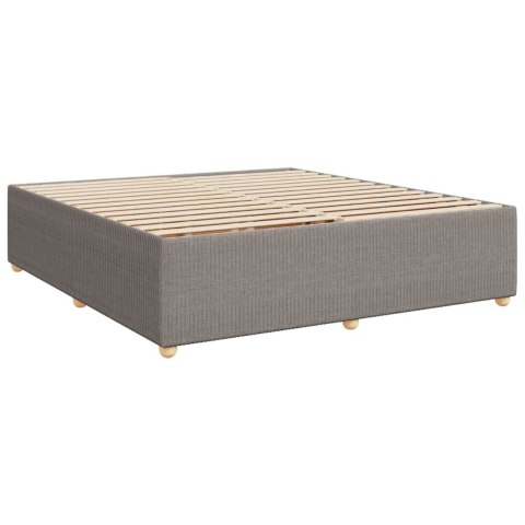 Łóżko kontynentalne z materacem, taupe, tkanina, 200x200 cm Lumarko!