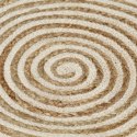  Dywanik ręcznie wykonany z juty, spiralny wzór, biały, 150 cm Lumarko!