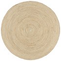  Dywanik ręcznie wykonany z juty, spiralny wzór, biały, 90 cm Lumarko!