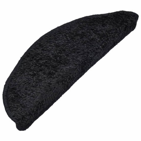  Nakładki na schody, 15 szt., 65 x 25 cm, czarne Lumarko!