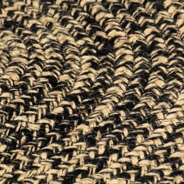  Ręcznie wykonany dywan, juta, czarny i naturalny, 120 cm Lumarko!