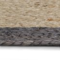  Ręcznie wykonany dywanik, juta, ciemnoszara krawędź, 120 cm Lumarko!