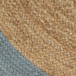  Ręcznie wykonany dywanik, juta, oliwkowozielona krawędź, 150 cm Lumarko!