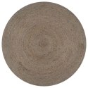  Ręcznie wykonany dywanik z juty, okrągły, 120 cm, szary Lumarko!
