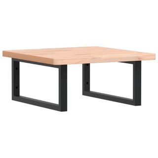Półka ścienna pod umywalkę, stal i lite drewno bukowe Lumarko!