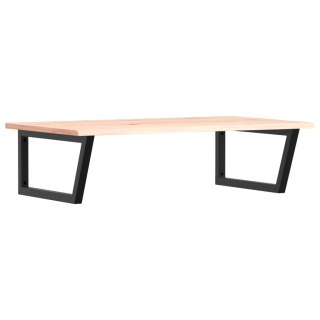 Półka ścienna pod umywalkę, stal i lite drewno dębowe Lumarko!