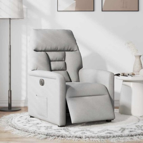 Elektryczny fotel rozkładany Cloud Grey Fabric Lumarko!