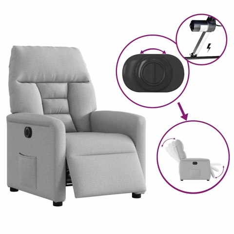 Elektryczny fotel rozkładany Cloud Grey Fabric Lumarko!