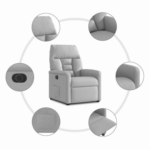 Elektryczny fotel rozkładany Cloud Grey Fabric Lumarko!