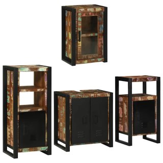 Zestaw mebli łazienkowych z półką 4 pcs Lite odzyskane drewno Lumarko!
