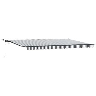 Automatyczna markiza z LED, antracytowo-biała, 500x300 cm Lumarko!