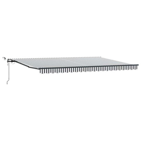 Automatyczna markiza z LED, antracytowo-biała, 500x300 cm Lumarko!