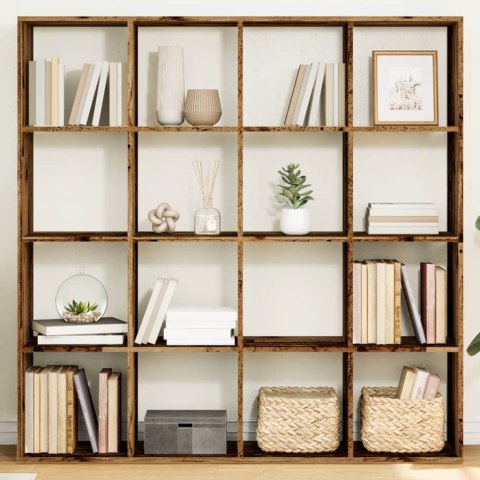 VidaXL Regał, stare drewno, 137,5x29x137,5 cm, materiał drewnopochodny
