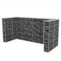  Gabion osłonowy na 3 kosze na śmieci, stalowy, 250x100x120 cm Lumarko!