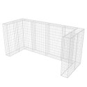  Gabion osłonowy na 3 kosze na śmieci, stalowy, 250x100x120 cm Lumarko!