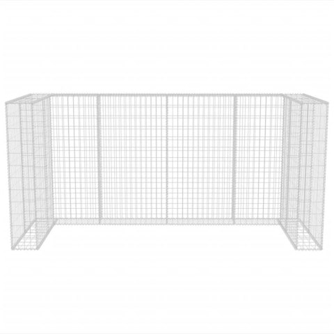  Gabion osłonowy na 3 kosze na śmieci, stalowy, 250x100x120 cm Lumarko!