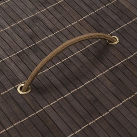  Bambusowy kosz na pranie owalny, ciemnobrązowy kolor Lumarko!