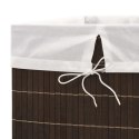  Bambusowy kosz na pranie prostokątny, ciemnobrązowy kolor Lumarko!