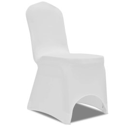Lumarko Białe elastyczne pokrowce na krzesła, 6 szt.