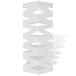  Kwadratowy stojak na parasole i laski, biały, stalowy, 48,5 cm Lumarko!