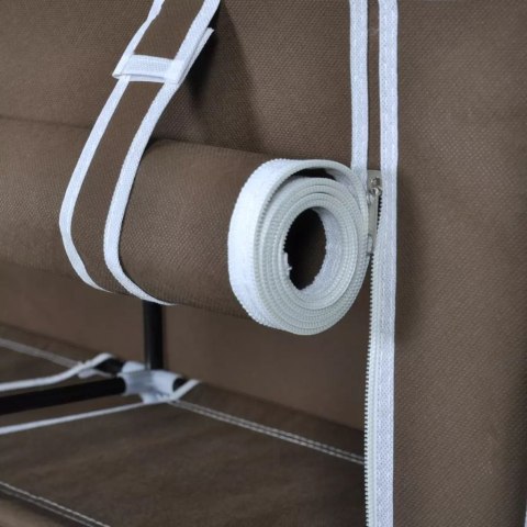  Materiałowa szafka na buty z osłoną, 115 x 28 x 110 cm, brązowa Lumarko!