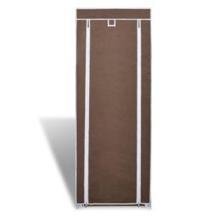  Materiałowa szafka na buty z osłoną, 57 x 29 x 162 cm, brązowa Lumarko!