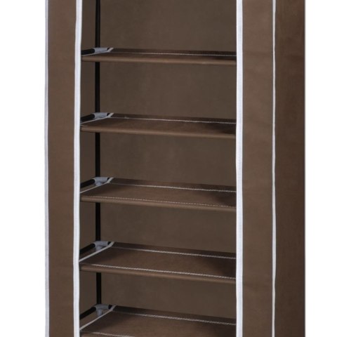  Materiałowa szafka na buty z osłoną, 57 x 29 x 162 cm, brązowa Lumarko!