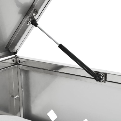  Pojedyncza osłona na kosz na śmieci, 240 L, stal nierdzewna Lumarko!