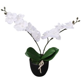 Lumarko Sztuczna orchidea z doniczką, 30 cm, kolor biały