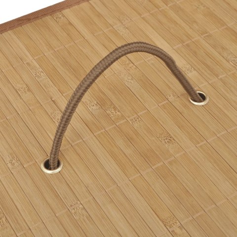  Bambusowy kosz na pranie, prostokątny, naturalny Lumarko!