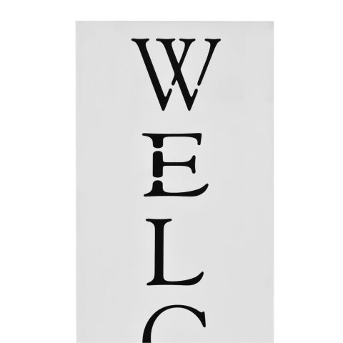  Stojak na parasole, z napisem Welcome, stalowy, biały Lumarko!