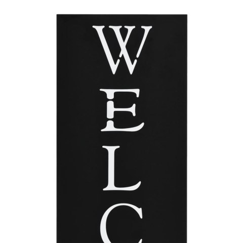  Stojak na parasole, z napisem Welcome, stalowy, czarny Lumarko!