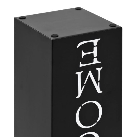  Stojak na parasole, z napisem Welcome, stalowy, czarny Lumarko!