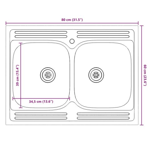 Szafka pod zlew z przechowywaniem Lucca 2 pcs Dąb rzemieślniczy Lumarko!