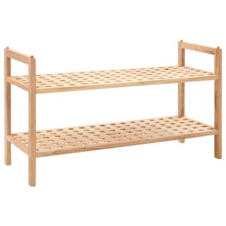 Półka na buty z drewna orzecha włoskiego, 69 x 26 x 40 cm Lumarko!
