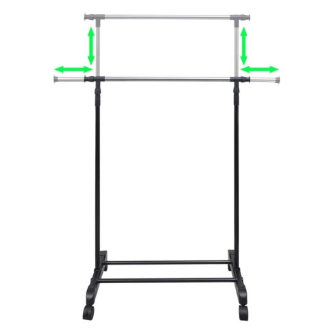 Regulowane wieszaki na ubrania, 2 szt., z 1 drążkiem Lumarko!