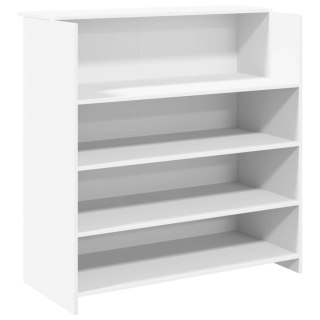 Biurko recepcyjne białe 100x50x103,5 cm Drewno konstrukcyjne Lumarko!